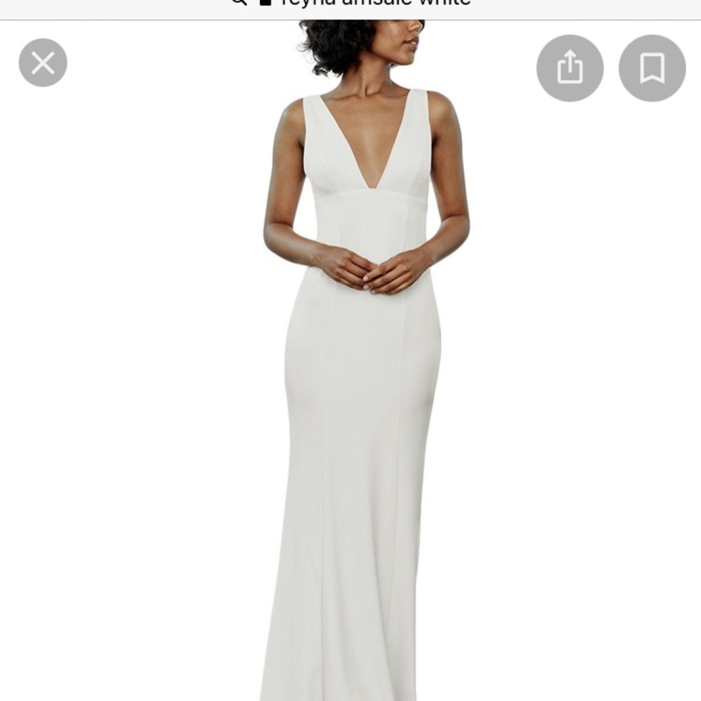 Reyna amsale white dress, size 10, still in box